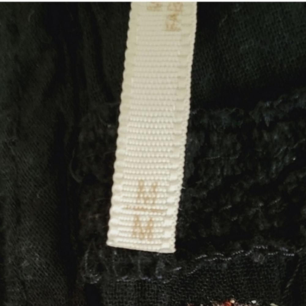 FREE PEOPLE Victorian Boho Embroidered Black Tunic Boho Dress Size Medium - Picture 7 of 8